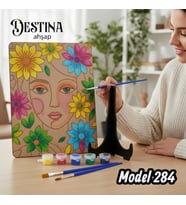 Destina Ahşap Mandala Boyama Seti- Ahşap Boyama- Model 284