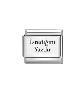 İtalyan charm Çelik Yazılı Tarih Harf Isterseniz Isim Ne Isterseniz Yazılır 316l Celikrm
