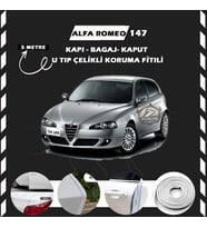 Alfa Romeo 147 Oto Araç Kapı Koruma Fitili 5metre Parlak Beyaz Renk