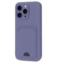 Newface Apple iPhone 16 Pro Kılıf Kelvin Kartvizitli Silikon - Lila