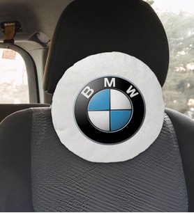 BK Gift Bmw Tasarımlı Yuvarlak Araç Koltuk Yastığı-1