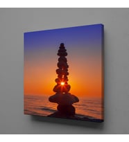 GÜN DOĞUŞU VE BATIŞI TAŞLAR KANVAS TABLO 170x170cm