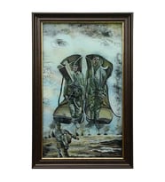 e38 EL İŞÇİLİĞİ  CAM BOYAMA TABLO 37x57 CM - 6328