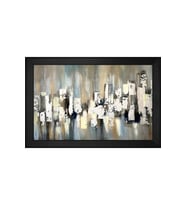 Soyut Şekiller Motifli Kanvas Tablo 50 x 70 cm Siyah Çerçeve