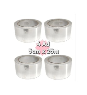 Alüminyum Folyo 5cmx25m 4 Adet Yanmaz Folyo 50mm