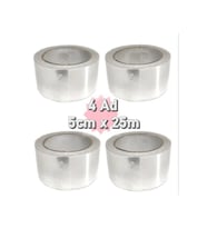 Alüminyum Folyo 5cmx25m 4 Adet Yanmaz Folyo 50mm
