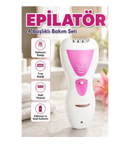 HK-7600 Şarjlı Epilasyon Cihazı 4 Başlıklı Kişisel Bakım Seti