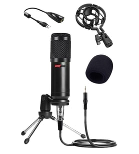 Lastvoice BM800 Full Black Kondenser Youtuber Mikrofon + 7.1
