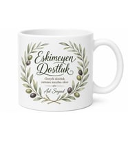İsme Özel Eskimeyen Dostluk Yazılı Kupa Bardak Arkadaşa Hediye
