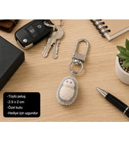 Pofuduk Kirpi Charm Anahtarlık Sevimli Peluş Figürlü Çanta Aksesuarı Hediye