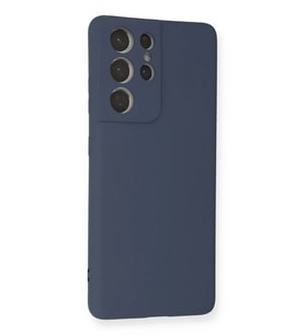 Newface Samsung Galaxy S21 Ultra Kılıf Nano içi Kadife Silikon - Gri