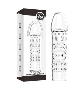 Pretty Love Uzatmalı Penis Kılıfı Kabartmalı Güçlü Jel Dildo