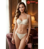 Le Jardin 5050 Kadın Push Up Brode Kaplı Silikonlu Sütyen Takım