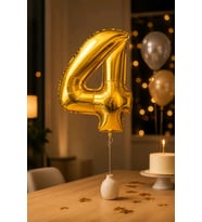 4 Sayılı Helyumla Şişirilibilen Balon Sarı 40"100 cm