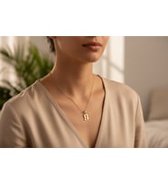 STİL İNCİSİ/XUPING JEWELRY B HARFİ TAŞSIZ KOLYE (Altın Rengi)