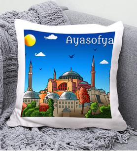 Ayasofya Tasarımlı Yastık