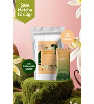 Vanilla Matcha Tekli Şase – 12 Günlük Özel Paket, 12x3 gr