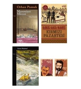 Masumiyet Müzesi Orhan Pamuk-Semerkant Amin Maalouf-Kırmızı Pazartesi G. G. Marquez Defterli Seti (Renksiz)