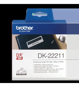 Tonersepeti Brother DK-22211 29mm Beyaz Sürekli Form Dayanıklı Film Etiket 15 metre