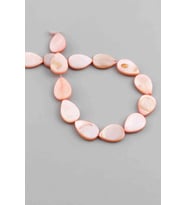Sedef Doğal Taş Parlak Pembe Damla Kesim 10x15mm Dizi [AA]