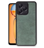 Newface Realme Note 50 4G Kılıf Aras Deri Kapak - Koyu Yeşil