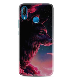 Huawei P20 Lite Mate 10 20 Lite Pro P40 Lite KılıfDesemli Silikon Wolf and Moon 1380
