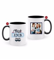 BK Gift Kişiye Özel Babalar Günü Hediyesi Fotoğraflı Siyah Beyaz Kupa Bardak-93
