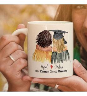 Kişiye Özel Her Zaman Omuz Omuza Mezuniyet Kupası