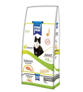 Paw Paw Somonlu Kısırlaştırılmış Kedi Maması 15 Kg 