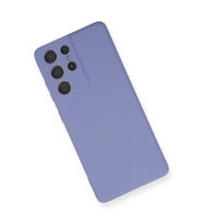 Newface Samsung Galaxy S21 Ultra Kılıf Nano içi Kadife Silikon - Lila