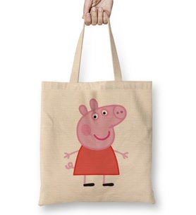 Peppa Pig 01 Bez Çanta Uzun Saplı