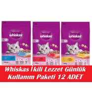 Whiskas İkili Lezzet Günlük Kullanım Paketi 12 Adet