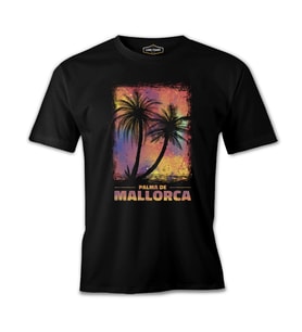 Summer Mallorca Palm Trees Siyah Erkek Tshirt
