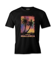 Summer Mallorca Palm Trees Siyah Erkek Tshirt