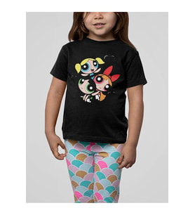 Power Puff Girls Baskılı Unisex Çizgi Film Çocuk Tişört (1-12 Yaş)