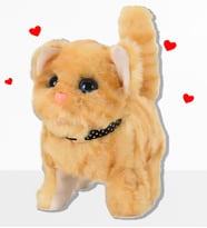 Yürüyen ve Sesli Peluş Kedi – Hareketli Sevimli Oyuncak Kedi Sweet CAT Hediyelik (Kahverengi)