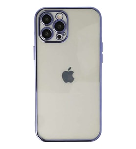 iPhone 12 Pro Max Kılıf Razer Lensli Silikon - Mor