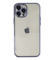 iPhone 12 Pro Max Kılıf Razer Lensli Silikon - Mor