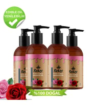 Rekze 4 Adet Gül Aromalı Yenilir Erotik Vücut Masaj Yağı 120 ml