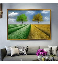 Altın Çerçeveli dekoratif tablo l163 (Gold)