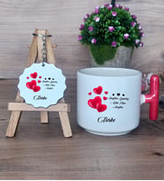 Sevgiliye Hediye Hediye Seti Kupa Bardak T Kulplu ve Anahtarlık Sevgililer Günü Hediyesi (Model 1)