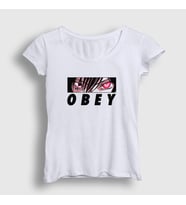 Presmono Kadın Beyaz Obey Lelouch Anime Code Geass T-Shirt 512833tt