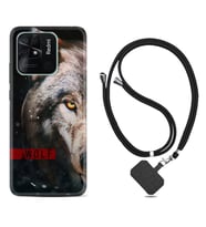 Xiaomi Redmi Note 7 8 9 Pro 10 2022 10 Pro 10S Kılıf Boyun Askılı Silikon Wolf Eyes 1758