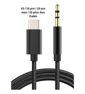 Iphone 15 Aux Kablo Type C Örgü Hasır Dac Çipli Kablo