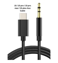 Iphone 15 Aux Kablo Type C Örgü Hasır Dac Çipli Kablo