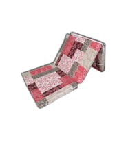 Katlanır Sünger Yatak Ekose Minder Yatak Fermuarlı 70x180x6 Cm-kırmızı Etnik