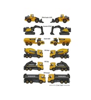 8503100000 Majorette Volvo İnşaat Araçları 1:64 Premium Metal Araç 6 asorti (Belirtilen fiyat, tekli