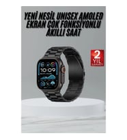 Mey İthalat® Ultra 3 Kordonlu Amoled Ekran Akıllı Saat Çok Fonksiyonlu Uyku ve Sağlık Takibi