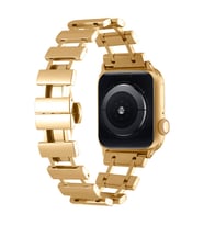 Apple Watch 7/8/9 41mm Kordon Merdiven Dizayn Metal Kordon 96 (Gold)