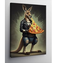 Kanvas Tablo Pizza Tutan Kanguru